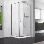 Fluminia Cabină de duș dreptunghiulară Fluminia, Anda 100 x 80, ușă pivotantă, profil crom (P19RE01 100X80X200)