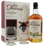 Malecon 10 éves rum díszdobozban 2 pohárral (0, 7L / 40%) - whiskynet