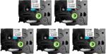 Sanco Grup SG Set 5 benzi laminate SG compatibile Brother TZe-131, 12 mm, negru pe transparent, pentru etichetare profesionala, echipamente si documente (BHSGTZE131P5)