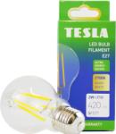 TESLA Tesla Filament A class, E27, 2W, 420lm, 2700K meleg fehér, 360°, átlátszó, 230V, 25000 óra (BL270227-A1)