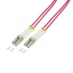 LogiLink Fiber duplex patch kábel, OM4, 50/125 , LC-LC, lila, 0, 5 m (FP4LC00)