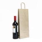 Label Print Pungi pentru sticle de vin, maner rasucit, 14+8 x 39 cm, hartie natur, set 100 bucati (AJ800514264)