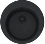 Franke Chiuvetă bucătărie fragranit 1 cuvă Franke ROG 610 Ø51 cm fără picurător negru reversibilă (1.140.661.556) Chiuveta
