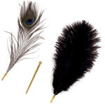 Sevanda Natural Peacock Flirting Feather Tickler