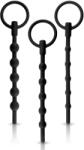 NMC Knot-Knot 3in1 Silicone Urethral Beaded Sounding Set Black