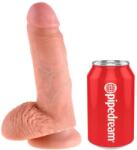 King Cock Dildo Realistic Cu Testicule King Cock, Natural, 17.8 Cm Dildo