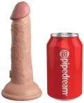 Pipedream - King Cock Elite Dildo Clasic Cu Ventuza Dual Density Silicone Cock, Natural, 15 Cm Dildo