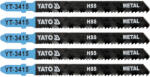 TOYA Lamă pentru fierăstrău de traforaj pentru metal cu fixare în T 24-10TPI 100/1, 0 mm HSS (5 buc) (YT-3415)
