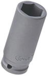 Genius Tools 447818 1/2"-os 6 lapú gépi dugókulcs fej, hosszított kivitel, 18 mm (447818)