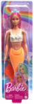Mattel Papusa sirena cu accesorii, Barbie, Portocaliu, HRR05 Papusa Barbie
