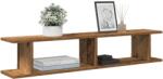 vidaXL 2 db antik fa színű szerelt fa fali polc 105 x 18 x 20 cm (856602) - vidaxl