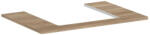 Hansgrohe Xelu Q Laminált pultlap 780/550 középen fúrva a Xelu Q 500/480 mosdókagylóhoz, tölgy 54094230 (54094230)