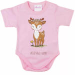 AB ABR Rövid ujjú pamut body - Rózsaszín - Őzike (44)