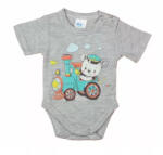 AB ABR Rövid ujjú pamut body - Szürke - Vonat (56)