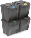 Prosperplast Szemetes szelektív 4 x 25L 29, 3x39, 2x33, 5cm Sortibox Szürke (IKWB25S4-405U)