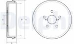 DELPHI Tambur frana DELPHI BF654 (BF654) - automobilus