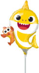Amscan Baby Shark Yellow mini fólia lufi (WP) (DPA4076302)