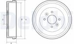 DELPHI Tambur frana DELPHI BF658 (BF658) - automobilus