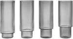 ferm LIVING Чаша за дълги напитки RIPPLE 300 ml, комплект от 4 бр. , сив, твърди LIVING (FERM100128112)