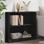 vidaXL fekete forgácslap könyvespolc 80 x 24 x 75 cm (800892)