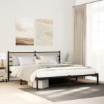 vidaXL sonoma tölgy színű fém ágykeret matrac nélkül 193 x 203 cm (4017108)