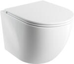 Omnires Ottawa wc csésze lassú záródású ülőkével függesztett perem nélkül mély öblítéssel fehér fényes OTTAWASPMWBP (OTTAWASPMWBP)