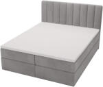 MV MAGIC kárpitozott szürke boxspring franciaágy Méret: 140x200