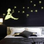 HARAHU Foszforeszkáló falimatricák - Szálló pitypangmag KP6012