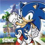 Sega Sonic a sündisznó Island kéztörlő, arctörlő, törölköző 30x30 cm Nr1