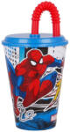 Marvel Pókember szívószálas műanyag pohár 430 ml Nr 01
