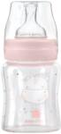 KikkaBoo Бебешко стъклено шише Kikkaboo - Hippo Dreams, 120 ml, Pink (31302020119)