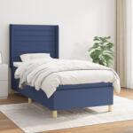 vidaXL Pat box spring cu saltea, albastru, 80x200 cm, textil (3132031)