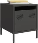 vidaXL 2 db fekete acél éjjeliszekrény 35 x 39 x 43, 5 cm (851245)