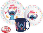 Disney Lilo és Stitch étkészlet, micro műanyag szett 350 ml-es bögrével Nr2