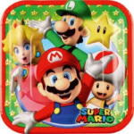 Nintendo Super Mario papírtányér, party tányér 8 DARABOS, 18 cm Nr3