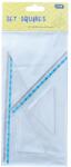 Educa Vonalzó készlet, Educa háromszög 2 db, 13 cm és 18cm, ( 45°/60° ) közepes, bliszteres (3123)
