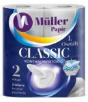 Müller Háztartási papírtörlő 2 rétegű 50 lap/tekercs 2 tekercs/csomag Müller Classic hófehér (41106)