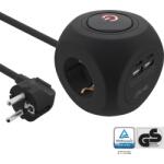 InLine 3 Plug + 4 USB 2 m Switch (IL16499B)