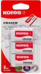 Kores KE30 radír, 40×21×10mm, fehér, 3 db (40311)