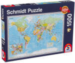 Schmidt Spiele Puzzle Schmidt din 1500 de piese - Harta lumii, in germana (58289) Puzzle
