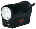 AEG Електрически филтър AEG Protect Travel GE, 3 гнезда, защита от токови удари, 2xUSB, черен