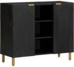 vidaXL fekete szerelt fa tálalószekrény 90 x 33 x 75 cm (4017676)