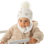  Marika téli sapka pamuttal bélelve (44) - " KALINKA" ekrü