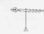 19 mm Ø Torino függönykarnis szett, 1 soros, nikkel-matt, nyitott tartóval (120 cm)