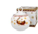 Duo Gift Porcelán keksztároló 12cm, 700ml, dobozban, Santa on Sleigh (52329)