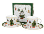 Duo Gift Porceláncsésze+alj, 250ml, 2 személyes, dobozban, Around Christmas Tree (50943)