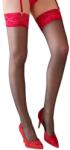 Cotelli Legwear Stockings with Red Lace Marime 3XL