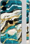  iPhone 16 - Kék agata mintás hátlap fólia
