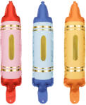 PartyDeco Mini baloane din folie Creioane colorate 7 x 30 cm
