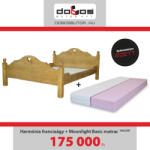 Dobos-Bútor Harmónia fenyő franciaágy moonlight basic matraccal